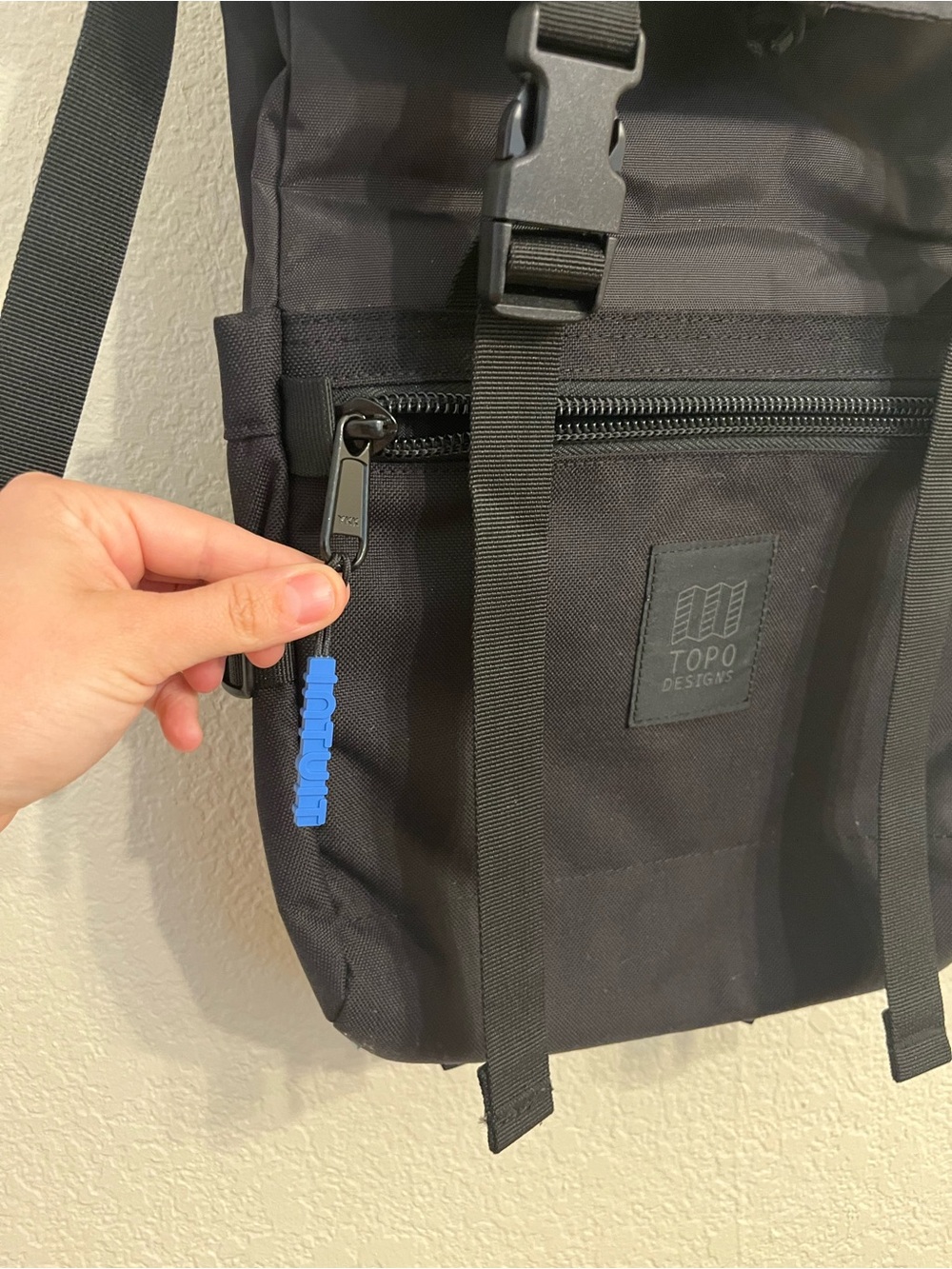 Topo Designs Black Roll-Top Backpack - Picture 4 of 9